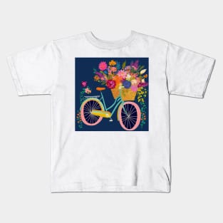 Springtime cycling Kids T-Shirt